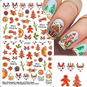 💌 BO/GO$6 Christmas Meowy Christmas Gingerbread House Nail Stickers